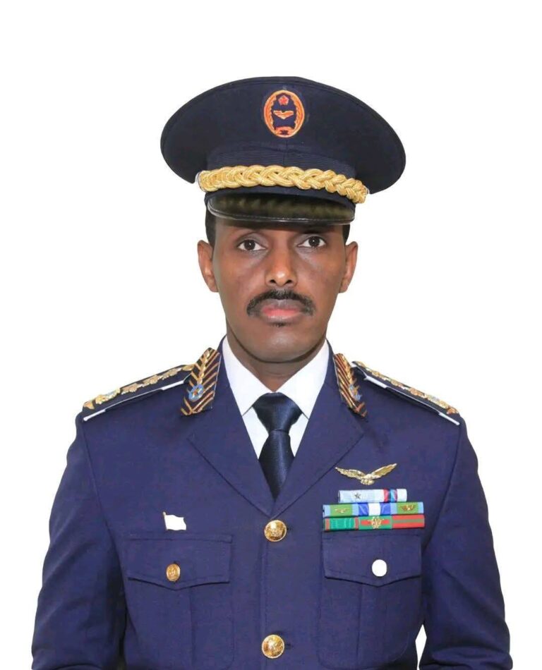 Photo : Brig. Gen. Abdirisaq “Qaloombi” as Somalia Air Force Commander.