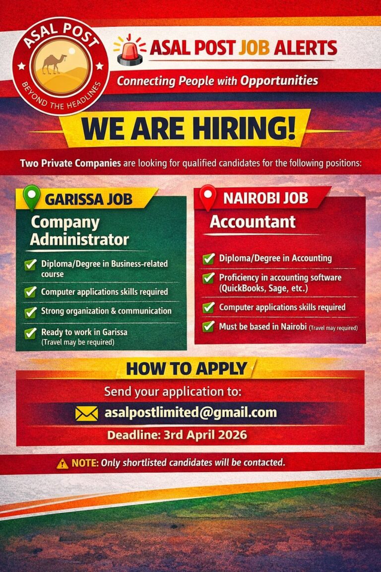 Asal Post Jobs Alerts