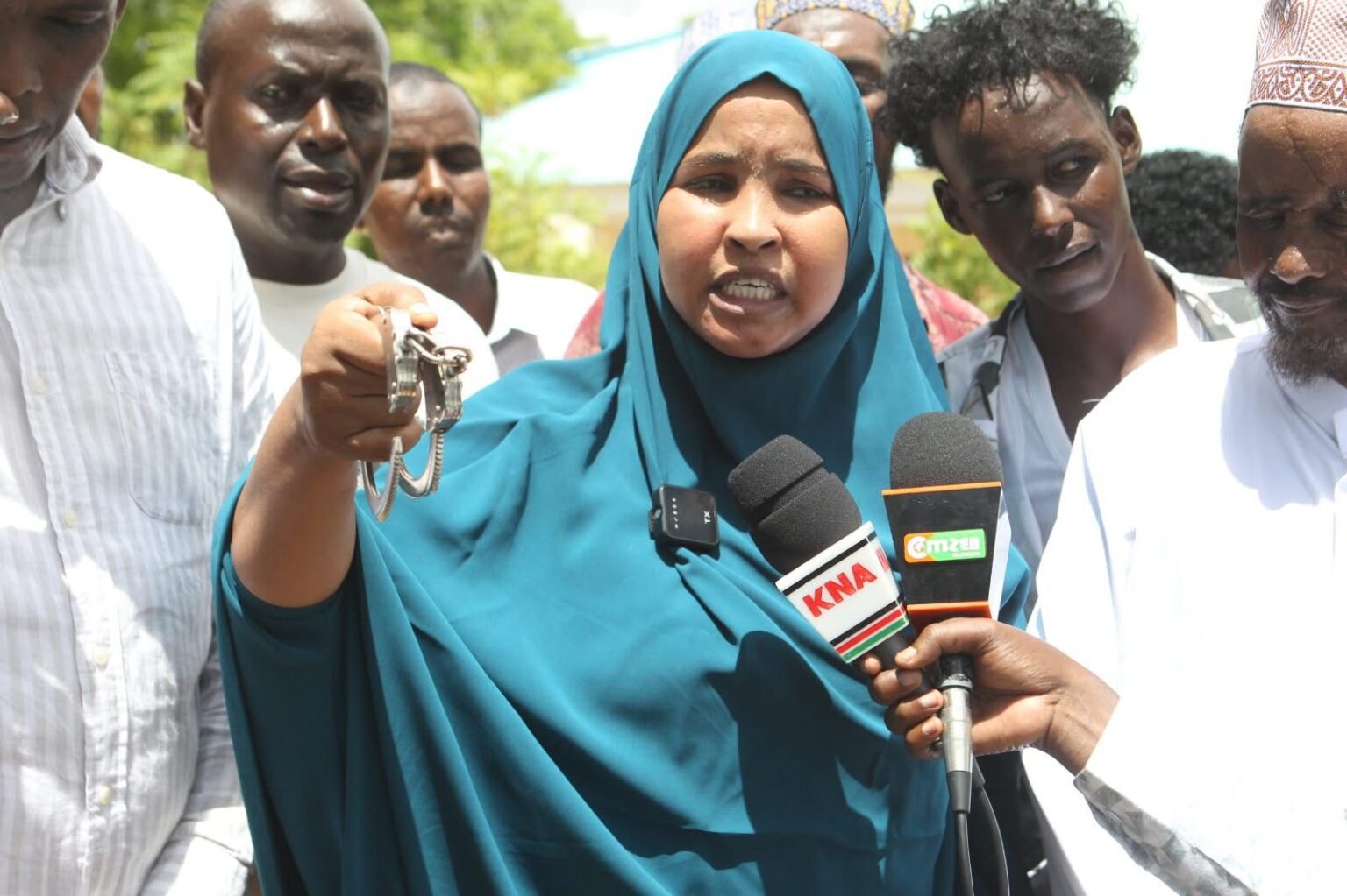 Garissa Women Rep Speaking During Garissa Protest