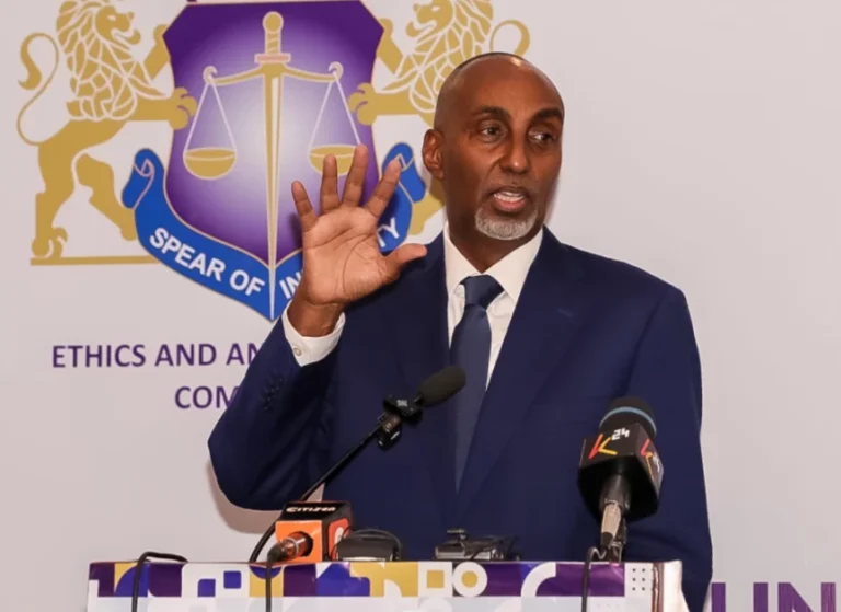 EACC CEO Abdi Mohamud during a past address. PHOTO | EACC