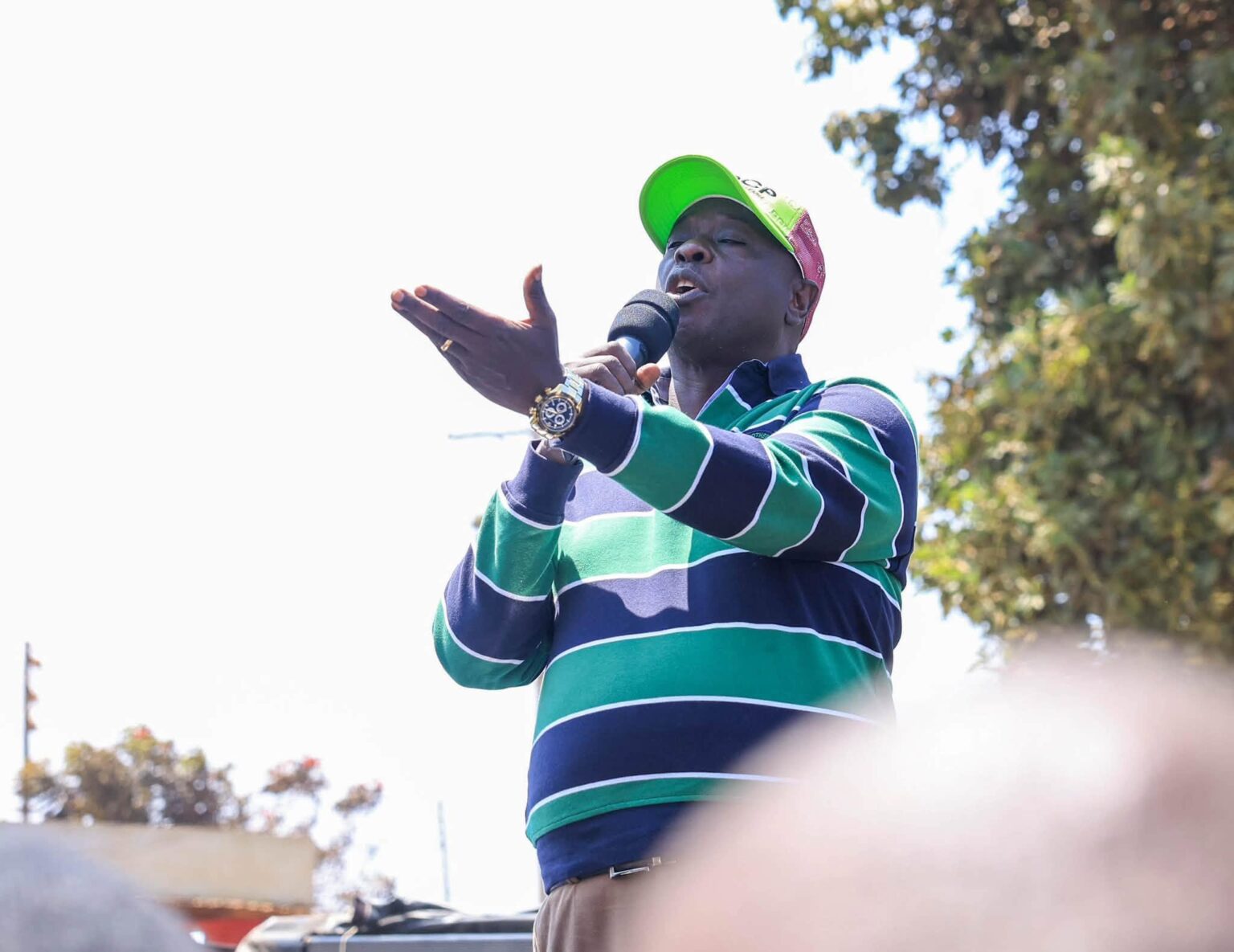 Former Deputy President Rigathi Gachagua addresses supporters during a past event. He has accused the government of using the NCIC to target political opponents following controversy over remarks attributed to Health Cabinet Secretary Aden Duale. Photo (Handout)