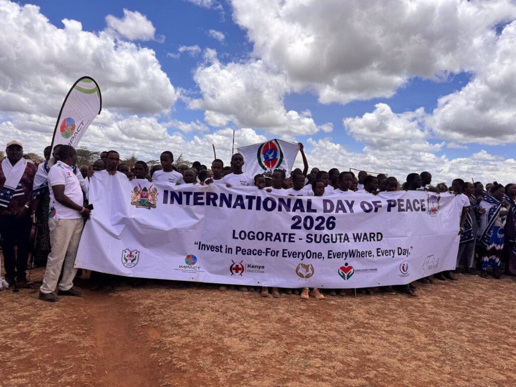 Community leaders, women, youth and peace actors from the Samburu and Pokot communities gather in Logorate, Samburu County, during an International Day of Peace 2026 event convened through FCDC’s RANGE Programme to promote dialogue, cohesion and peaceful coexistence. Photo(Handout)